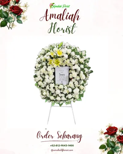 Krans Bunga Duka Cita di Sidorame Barat I